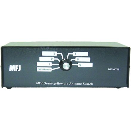 MFJ-4716 - 6-pos Desk/Remote Ant.Sw1.8-150Mhz