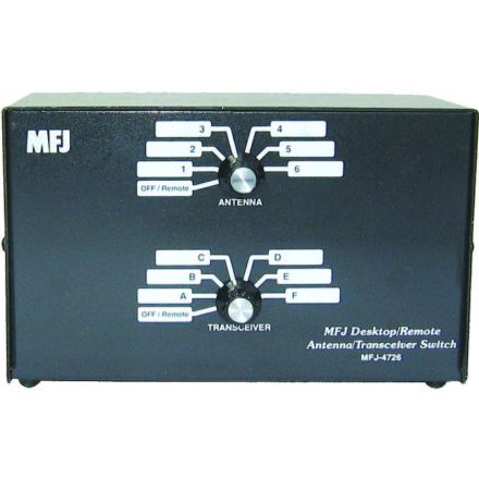 MFJ-4726 - 6-P Desk/Remote Ant/Xcvr Sw-1.8-150Mhz