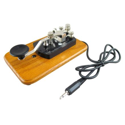 MFJ-553 - Deluxe Wood base telegraph Key