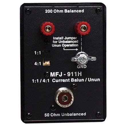 MFJ-911H - Switchable Balun 1:1 to 4:1,1.8-30 Mhz