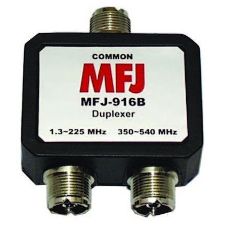 DISCONTINUED MFJ-916B - HF-220MHz/440 MHz duplexer - SO239