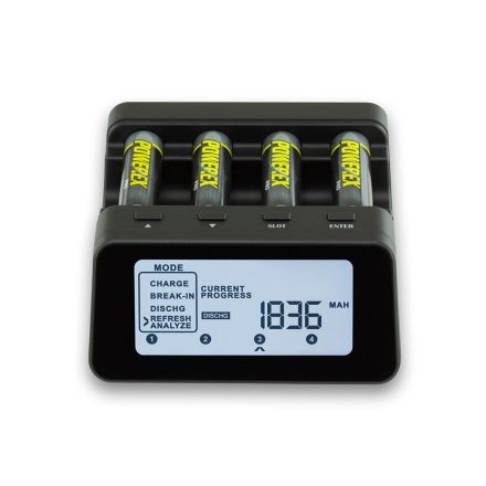 Powerex MH-C9000PRO Professional Charger-Analyzer for 4 AA / AAA NiMH / NiCD Batteries