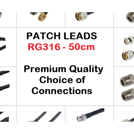 RG316 Premium Patch Lead - 50cm