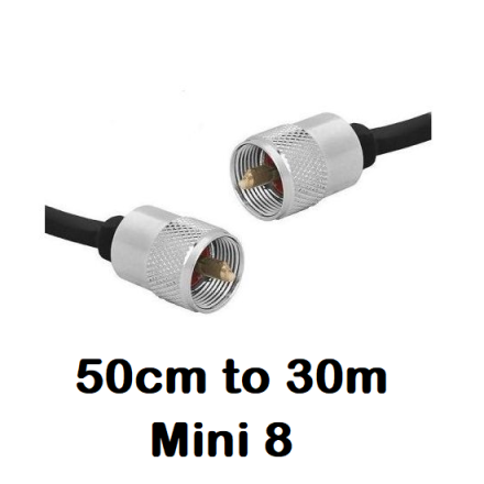 MINI8 Premium Patch Lead - PL259 to PL259