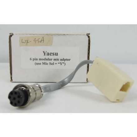 W2IHY W2-YSA Short adaptor cable fitted with 8 pin mic socket & small Yaesu modular socket