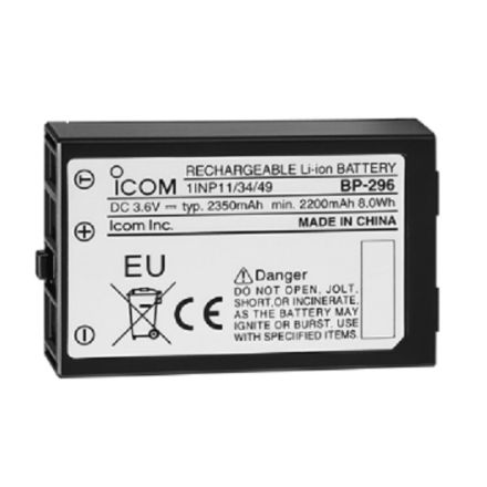 Icom BP-296 Li-Ion Battery Pack 3.6V 2350 mAh For IC-M37