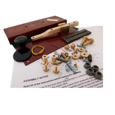 DISCONTINUED Kent HKK Standard brass straight key with wooden base kit