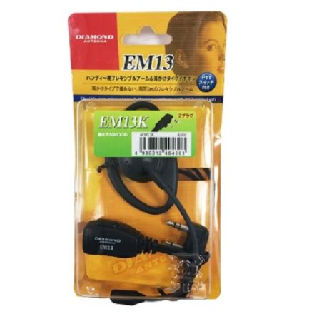 Diamond EM-13K Earphone with boom mic & PTT (Kenwood)