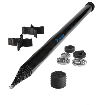 Spiderbeam 12m (XHD version) Fiberglass pole, as SET2 incl. adaptor, Eyebolt, clamp set and guy belts