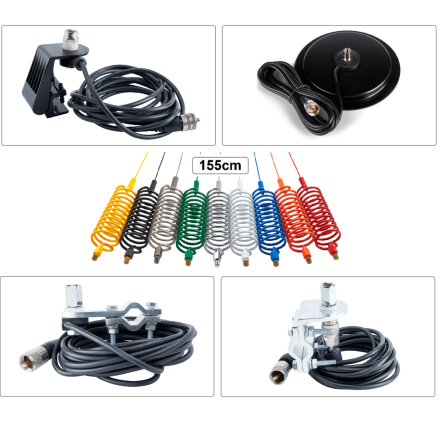 CB Antenna Kit (Stinger 155 cm + Various Mount Options)