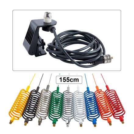 Springer CB Antenna (155 cm)  + Gutter Mount Kit