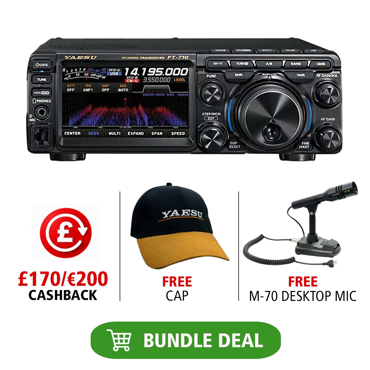 Yaesu FT-710 AESS SDR HF Transceiver