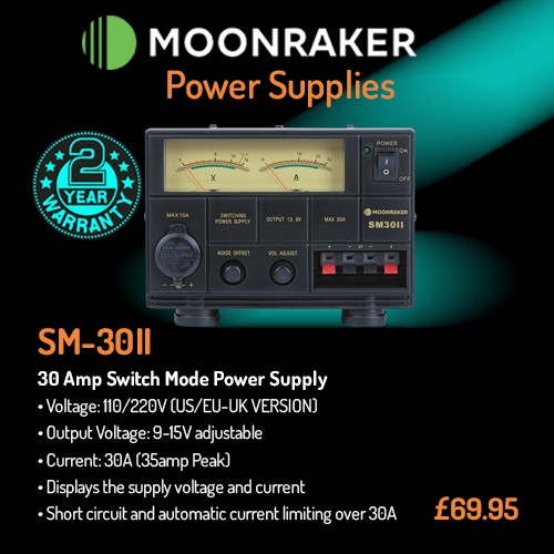 Moonraker High Current Power Supplies for Ham & CB Radio 30 amp and 50 amp power supplies for ham and CB radio at Nevada Radio