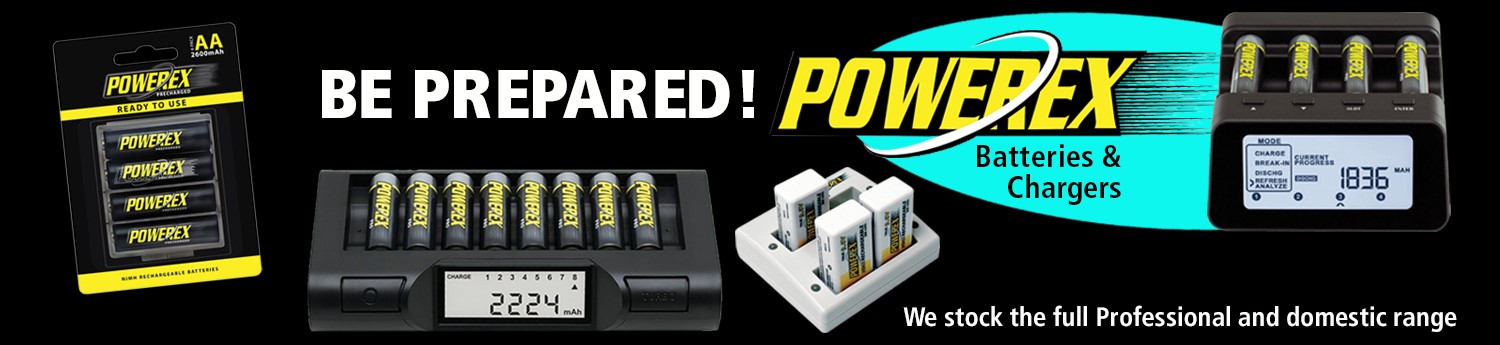 Maha Powerex Rechargeable Batteries and Smart Chargers Maha Powerex rechargeable batteries and smart chargers at Nevada Radio