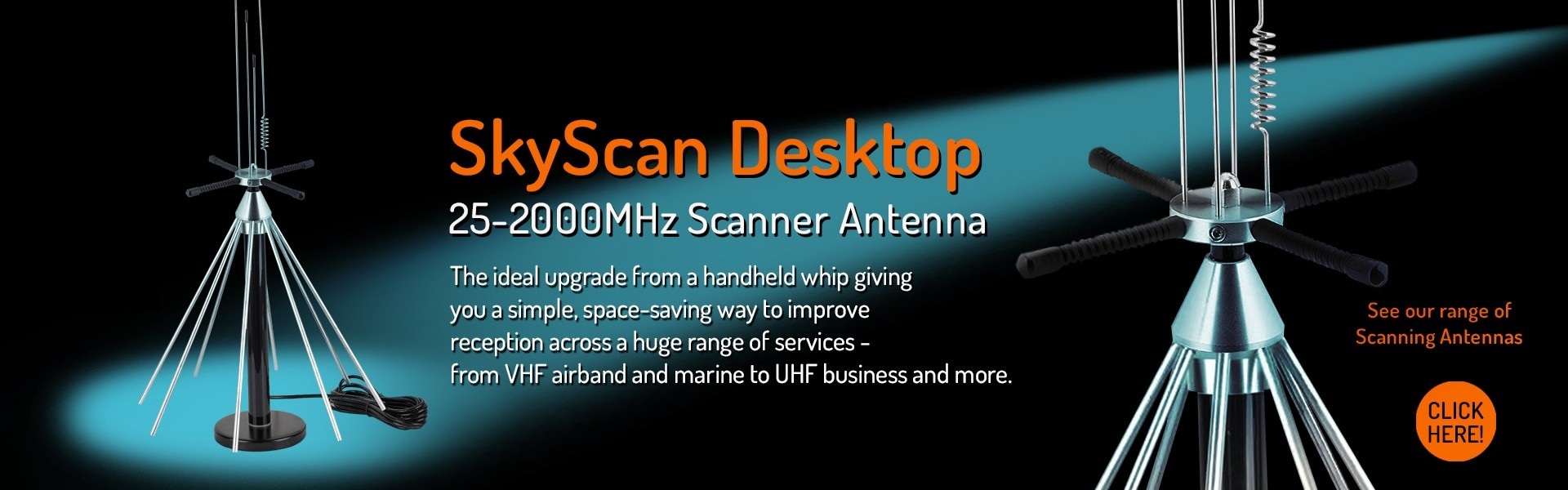 Skyscan Desktop Scanner Antenna – Best Seller Skyscan desktop scanner antenna best selling wideband antenna at Nevada Radio